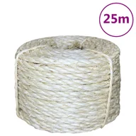 Pasmanteria - vidaXL Sznur, sizal 100%, 6 mm, 25 m - miniaturka - grafika 1