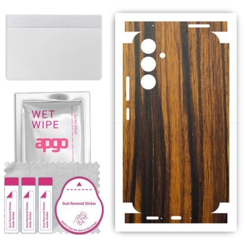 folia naklejka skórka strukturalna na TYŁ+BOKI do Samsung Galaxy A54 - Drewno Tygrysie - apgo SKINS