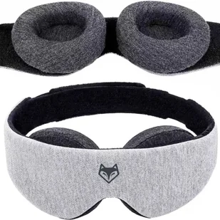 Opaska na oczy do spania 3D PREMIUM ZACIEMNIAJĄCA ergonomiczna maska szara - Akcesoria do bielizny - miniaturka - grafika 1