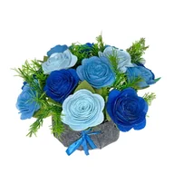 Zabawki kreatywne - Kwiaty w koszyku DIY - Róże niebieskie - miniaturka - grafika 1