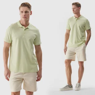 Koszulka Męska 4F Polówka z kołnierzykiem T-shirt Zielony Sportowy XXL - Koszulki męskie - miniaturka - grafika 1