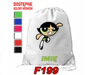 Torby szkolne - WOREK SZKOLNY NA WF SPORTOWY NA BUTY DLA DZIECI WYBRANE WZORY- IMIĘ - miniaturka - grafika 1