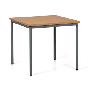 Stół do jadalni TRIVIA, ciemnoszara konstrukcja, 800 x 800 mm, buk - Stoły i stoliki do biura - miniaturka - grafika 1