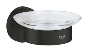 Grohe QuickFix Start - Mydelniczka z uchwytem, szkło/czarny mat 411932430 - Mydelniczki i dozowniki mydła - miniaturka - grafika 1