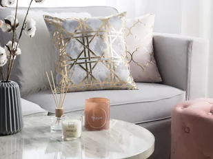 Beliani Zestaw 2 poduszek dekoracyjnych geometryczny wzór 45 x 45 cm szary CAS - Poduszki dekoracyjne - miniaturka - grafika 1