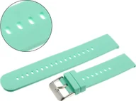 Akcesoria do smartwatchy - AlleTime Pasek uniwersalny 20 mm silikonowy seledynowy srebrna zapinka + teleskopy - miniaturka - grafika 1