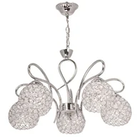 Lampy sufitowe - Inne LAMPA wisząca VEN W-A 1537/5 dekoracyjna OPRAWA metalowy ZWIS crystal glamour patyna przezroczysty VEN W-A 1537/5 - miniaturka - grafika 1