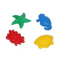Polesie 55163 Foremki (krab,muszla,rozgwiazda,konik morski) - Zabawki do piasku - miniaturka - grafika 1