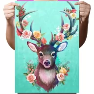 Zabawki kreatywne - Haft Diamentowy Diamond Painting,DIAMENTOWY MALARZ,Obraz DIY 5D,Mozaika Diamentowa 30x40,Jeleń - miniaturka - grafika 1