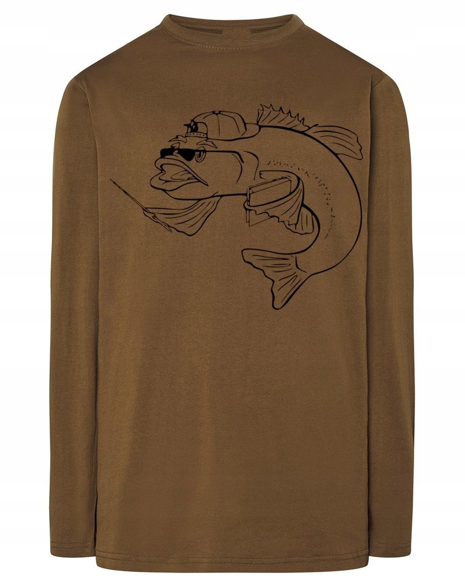 Longsleeve męski nadruk MĄDRA RYBA RYBKA r.XL