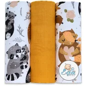 Pieluchy - Ega Kids Zestaw Pieluszki Muślinowe Wzorzyste 3 szt. 60x80 cm - miniaturka - grafika 1