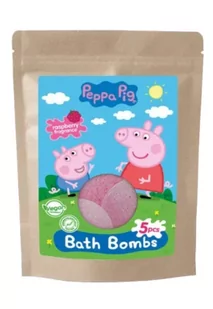 Świnka Peppa Bath Bombs musujące kule do kąpieli jeżyna, malina, 5 x 50 g - Pozostałe akcesoria do kąpieli i SPA - miniaturka - grafika 1