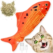 Zabawki dla kotów - Zabawka Dla Kota Ryba Interaktywna Skacząca Elektryczna - miniaturka - grafika 1