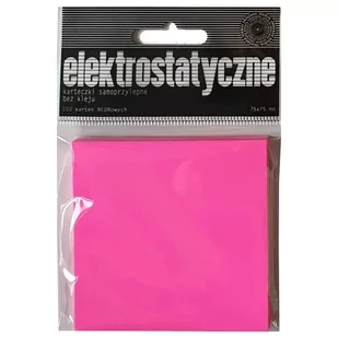 Karteczki Elektrostatyczne 75X75 Mm 100 Ark. Neon - Różowe - Gadżety  do biura - miniaturka - grafika 1