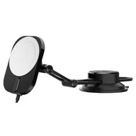 Uchwyty samochodowe do telefonów - Spigen Uchwyt Magnetyczny MagSafe z Ładowaniem Bezprzewodowym do Deski Rozdzielczej ITM35W Onetap Pro 3 czarny - miniaturka - grafika 1
