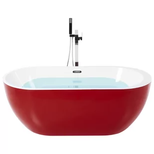 Wanna wolnostojąca 150 x 75 cm czerwona NEVIS - Wanny - miniaturka - grafika 1