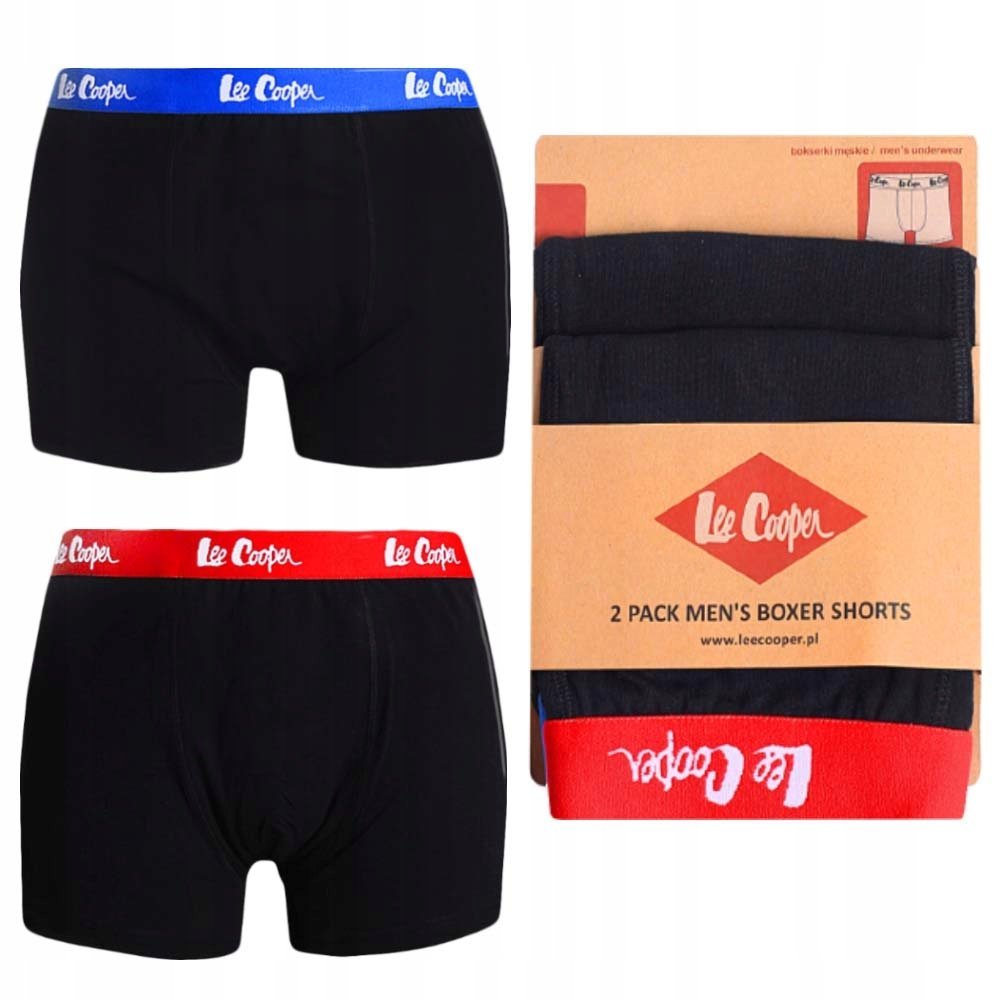 LEE COOPER Bokserki Męskie 9543 Czarne Rozmiar XXL