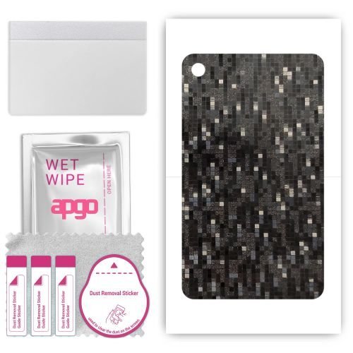 folia naklejka skórka strukturalna na TYŁ do Huawei MatePad C5E - Carbon Pixel Czarny - apgo SKINS