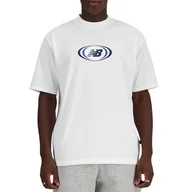 Koszulki sportowe męskie - Koszulka New Balance MT41600WT - biała - miniaturka - grafika 1