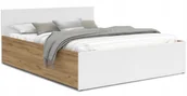 Łóżka - Solidne Łóżko podwójne drewniane Z Pojemnikiem Zagłówkiem 180x200 MIX Kolor - miniaturka - grafika 1