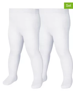 Rajstopy dziecięce - Playshoes Rajstopy termiczne (2 pary) w kolorze białym - grafika 1