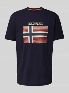 T-shirt z nadrukiem z logo model ‘LARI’ - Koszulki męskie - miniaturka - grafika 1