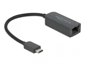 Adaptery i przejściówki - DeLOCK 66645 zmieniacz płci / kabli USB Type-C LAN RJ45 Czarny - miniaturka - grafika 1