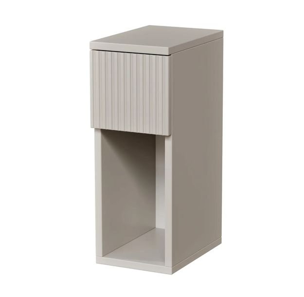 Szafka Nocna Wąska Do Sypialni Stolik Nocny 20cm Front Ryflowany Kaszmir