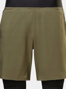 REEBOK - SPODENKI DRESOWE MĘSKIE - TS 2-IN-1 STRENGTH SHORT HA9054 khaki - Spodenki męskie - miniaturka - grafika 1