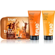 Kosmetyki do pielęgnacji twarzy męskie - True men skin care - Wakacyjny zestaw z kosmetyczką, ręcznikiem plażowym oraz dwoma wodoodpornymi kremami z SPF30 oraz SPF50 - 2x50ml - miniaturka - grafika 1