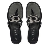 Klapki i japonki damskie - Japonki Guess FLJSM2 SAT21 Czarny - miniaturka - grafika 1