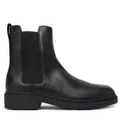 Botki męskie - Sztyblety Calvin Klein Dress Lug Chelsea Boot Lth YM0YM01389 Czarny - miniaturka - grafika 1