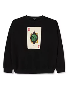 Just Cavalli Męska bluza z kapturem Felpa Sports, 900 czarny, L - Bluzy męskie - miniaturka - grafika 1