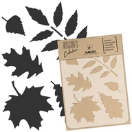 Scrapbooking - Szablon malarski scrapbooking – craft // JESIENNE LIŚCIE // A5 - miniaturka - grafika 1