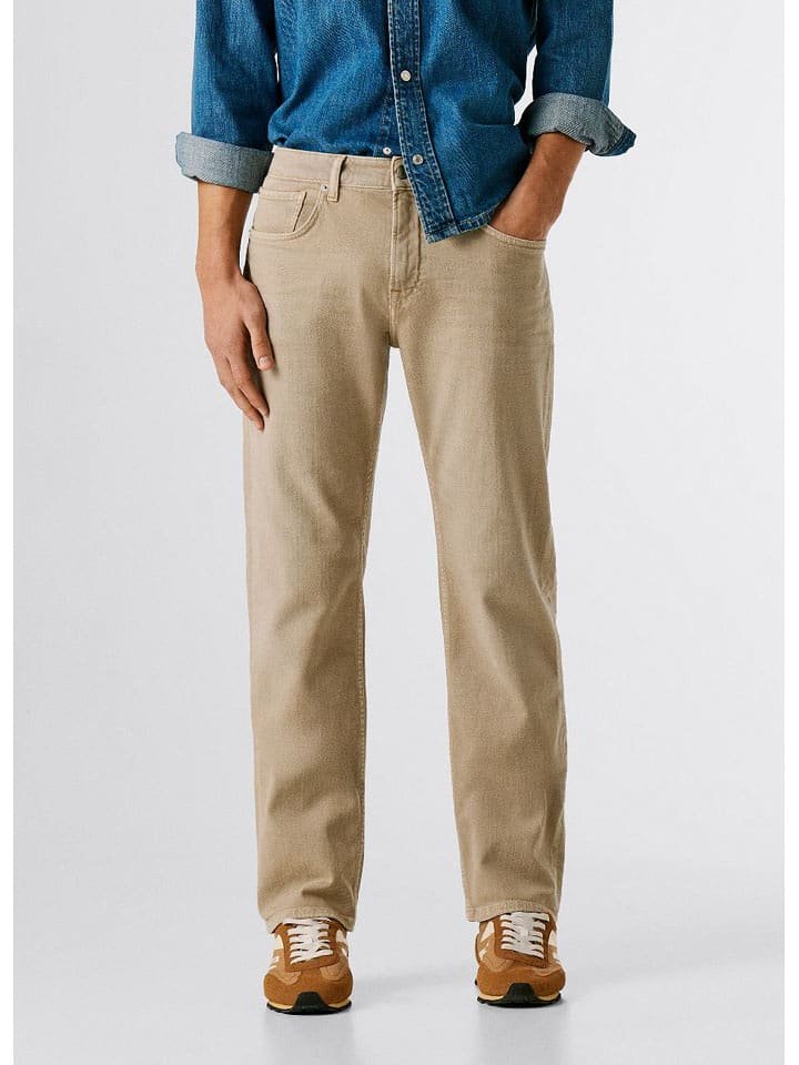 Pepe Jeans Dżinsy - Regular fit - w kolorze beżowym