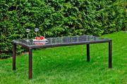 Stoły ogrodowe - Duży stół ogrodowy, 200x100x74 cm, ciemny brąz - miniaturka - grafika 1