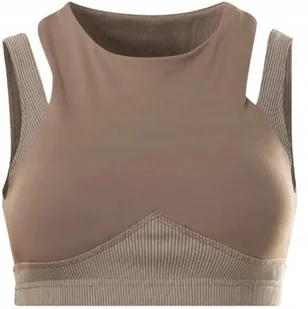 REEBOK - STANIK SPORTOWY - SLAYERED BRA TOP HM5768 BRĄZOWY - Biustonosze - miniaturka - grafika 1