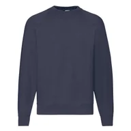 Bluzy męskie - Bluza męska Raglan Sweat Fruit of the Loom - Ciemnogranatowy XL - miniaturka - grafika 1