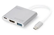 Kable - DIGITUS Digitus DA-70838  1 USB 3.0 Type-C Multi Port HDMI Adapter Srebrny DA-70838-1 - miniaturka - grafika 1