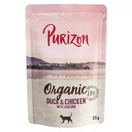 Mokra karma dla kotów - Purizon Organic, 6 x 85 g - Kaczka z kurczakiem oraz cukinią - miniaturka - grafika 1