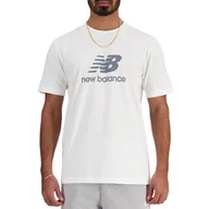 Koszulki męskie - Koszulka New Balance MT41502WT - biała - miniaturka - grafika 1