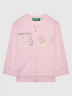 Bluzy dla chłopców - Benetton United Colors Of Bluza 3J70C5978 Różowy Regular Fit - grafika 1