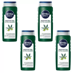 Żel pod prysznic NIVEA MEN Sensitive PRO 4x500ml - Żele pod prysznic dla mężczyzn - miniaturka - grafika 1