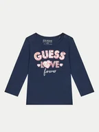 Bluzki damskie - Guess Bluzka K4BI16 J1314 Granatowy Regular Fit - miniaturka - grafika 1