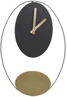 Zegary - Beliani Zegar ścienny MANIGOD 32 cm Metal Czarny - miniaturka - grafika 1