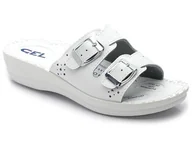 Klapki i japonki damskie - Klapki damskie medyczne sanitarne białe żelowe Inblu VR-06B-37 - miniaturka - grafika 1