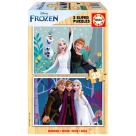 Puzzle - Puzzle drewniane 2x25 Kraina Lodu Educa - miniaturka - grafika 1