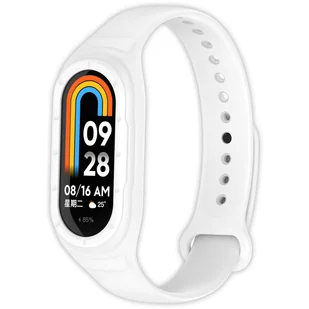 Opaska pasek + etui 2w1 Vanfone do Xiaomi Mi Smart Band 8/9, biały - Akcesoria do smartwatchy - miniaturka - grafika 1