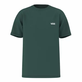 Koszulki sportowe męskie - Męski t-shirt basic Vans Left Chest Logo - zielony - VANS - grafika 1