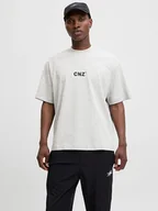 Koszulki męskie - Jack & Jones Koszulka w kolorze jasnoszarym - miniaturka - grafika 1